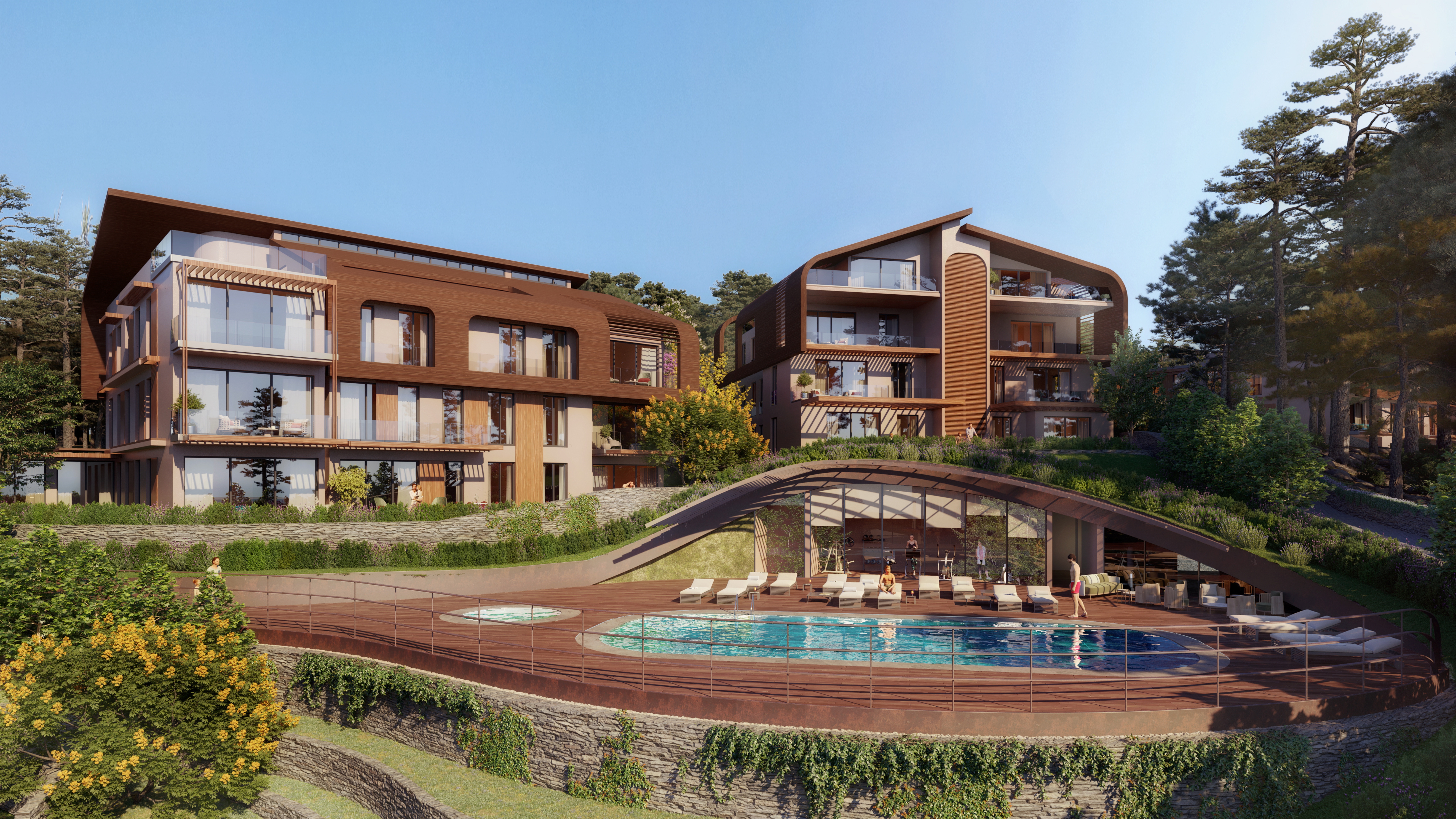 Luxury apartments surrounded by forests in the Çekmeköy district of Istanbul.