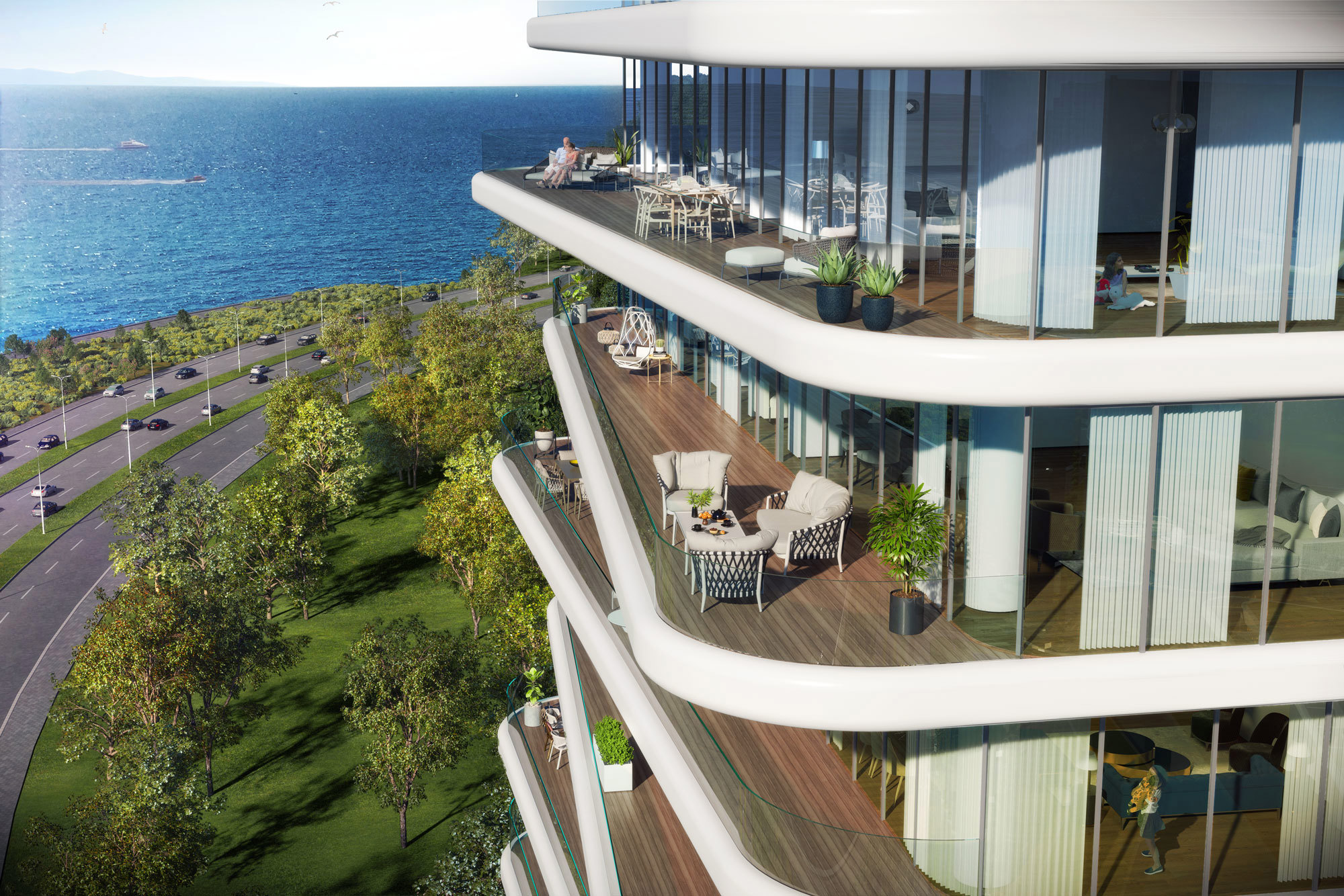 Luxury seaside apartments with a pool in Zeytinburnu, Istanbul