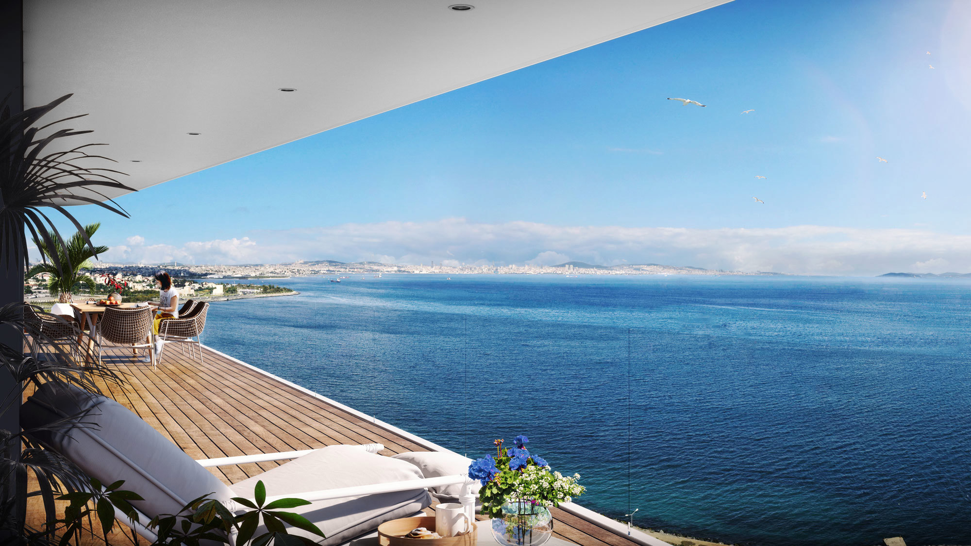 Luxury seaside apartments with a pool in Zeytinburnu, Istanbul